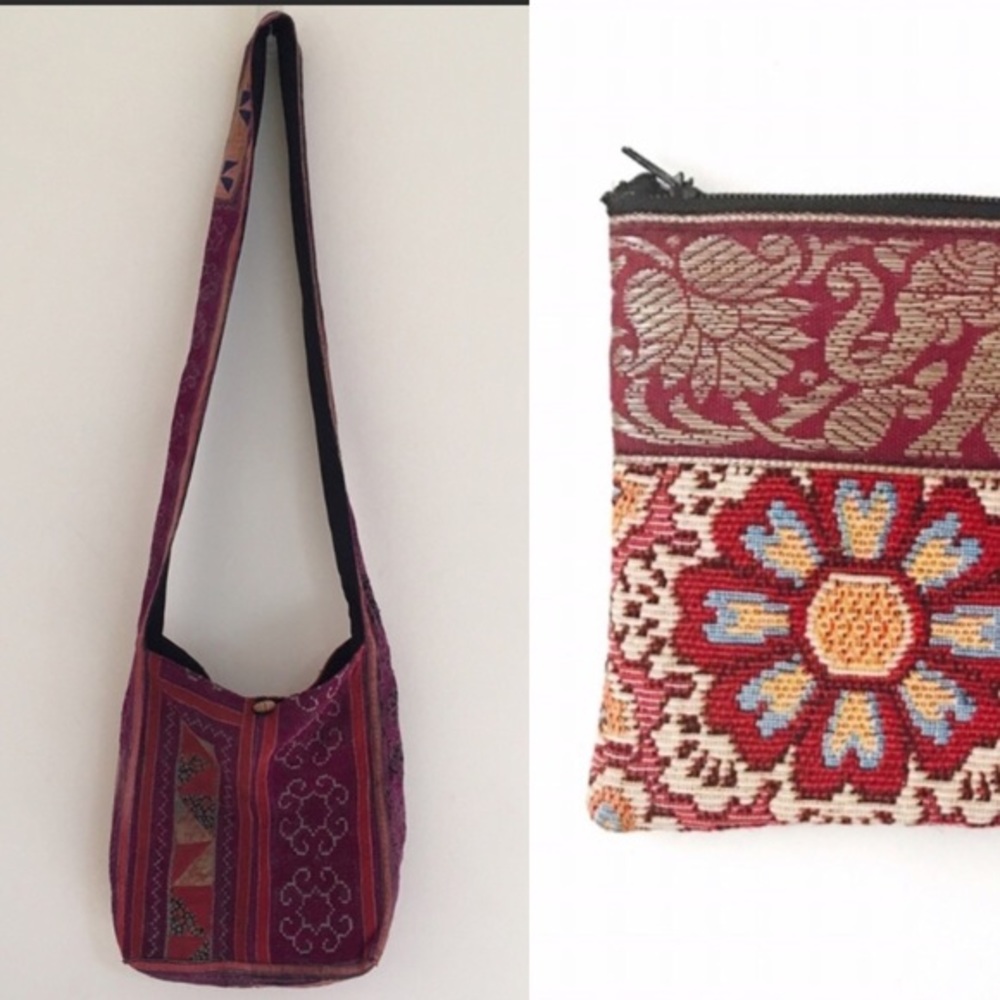 Mixed pattern purse and wallet bundle